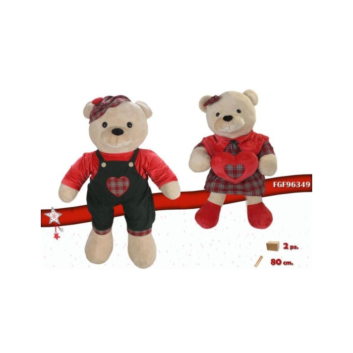 ORSO PELUCHE VESTITO SCOZZESE CM.80 ASSORTITO